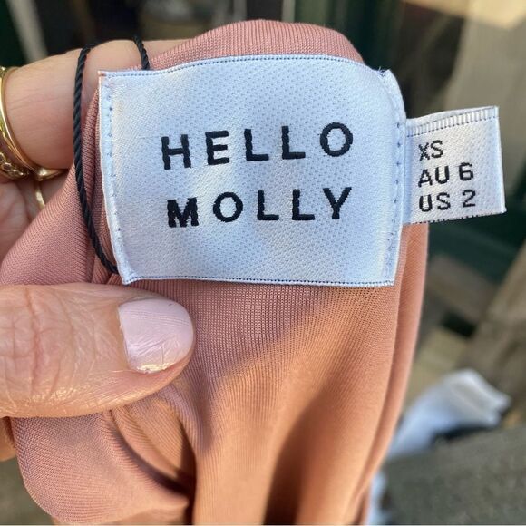 HELLOMOLLY ESTATE ESCAPES MAXI DRESS in color blush size XS NWT - Picture 8 of 15